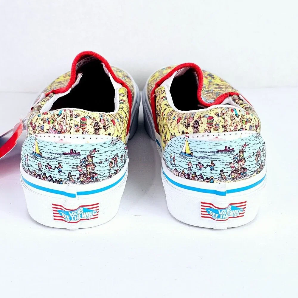 Vans Where's Waldo? Limited Edition Slip-on Shoes, W5.5, M4, K4, NWT - Picture 7 of 8